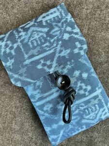 *am* fountain pen * pen case Ooshima pongee /. what pattern ( old cloth )@3ps.@..@ hand made 
