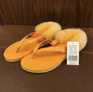  free shipping new goods UGG LAALAA back strap beach sandals orange strap sandals UGG 