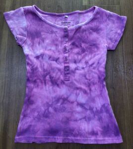 THE OCEAN STAGE Thai large T-shirt M size * purple Henley neckline * Fit series rhinoceros ketelik Surf series girl 
