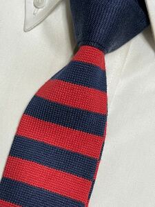  new goods unused tag attaching "HUGO BOSS" Hugo Boss border knitted tie brand necktie 208019