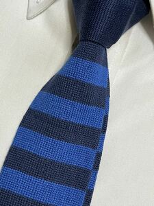  new goods unused tag attaching "HUGO BOSS" Hugo Boss border knitted tie brand necktie 208020