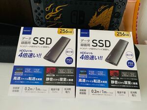 HIDISC USB Type-C対応データ/録画用 ポータブルSSD 256GB 2点セット 高速転送 テレビ録画 静音
