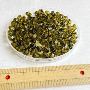  acrylic fiber beads Solo van cut olive 6×5.5mm hole 2mm 100 piece 