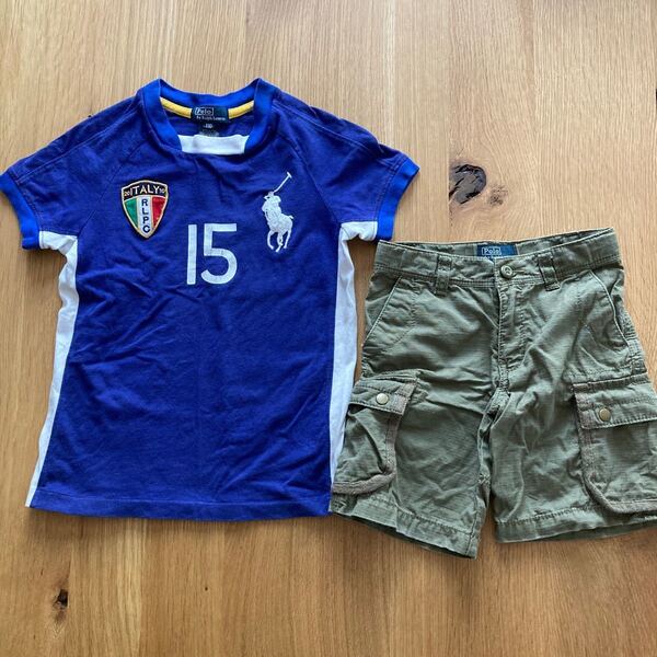 ラルフローレン 半袖Tシャツ キッズ 半ズボン ショートパンツ ロゴ イタリア ビッグポニー ビッグポロ 110 4T