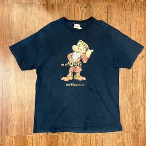 90s disney 白雪姫　おこりんぼ　Tシャツ　XL位　snow white and the seven dwarfs