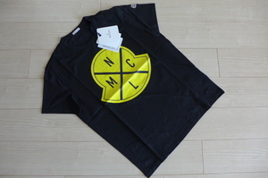 新品 即決 正規品 モンクレール ロゴ Tシャツ 黒 サイズL クルーネック カットソー コットン