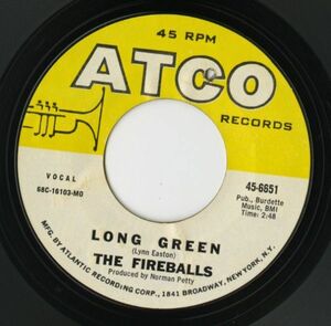 【ロック 7インチ】The Fireballs - Long Green / Light In The Window [ATCO Records 45-6651]