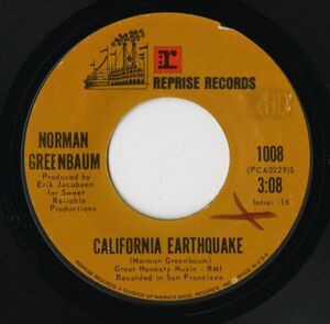 【ロック 7インチ】Norman Greenbaum - California Earthquake / Rhode Island Red [Reprise Records 1008]