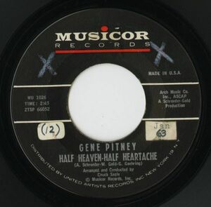 【ロック 7インチ】Gene Pitney - Half Heaven / Tower-Tall [Musicor Records MU 1026]