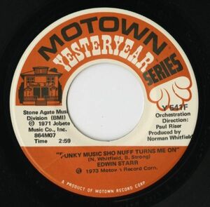 【ソウル 7インチ】Edwin Starr Funky Music Sho Nuff Turns Me On / Twenty-Five Miles [Motown Y 541F]