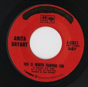 【ロック 7インチ】Anita Bryant - This Is Worth Fighting For / The Power And The Glory [Columbia 4-43823]