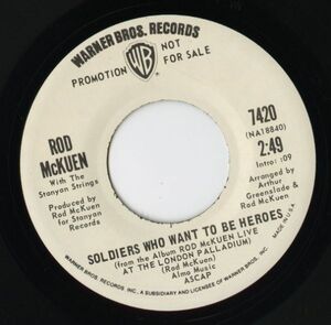 【ロック 7インチ】Rod McKuen - Soldiers Who Want To Be Heroes / My Mother's Eyes [Warner Bros. Records 7420]