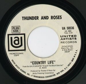 【ロック 7インチ】Thunder And Roses - Country Life / I Love A Woman [United Artists Records UA 50536]