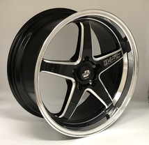 LENSO PROJECT-D D-1FC 18x8.5J +35 5H-114.3 ブラック/マシンド&ミルド 2本セット FD3S S13 S14 S15 180SX JZX100_画像2