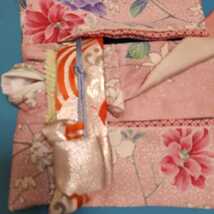 タミーちゃんの正絹お着物、桃色に花いっぱい、handomade 綺麗なタミーちゃん_画像6