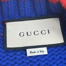 高級 タグ付き GUCCI グッチ 20AW オーバーサイズカラーブロック ウール ニット カーディガン 598692 XKA14_画像5