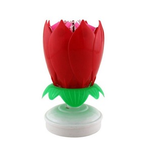 1 piece fashion lotus flower festival music birthday cake candle equipment ornament music party lotus. candle A2495