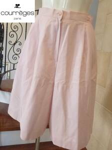  beautiful goods Courreges( Courreges ) * pink Logo embroidery culotte 66-92 S corresponding 
