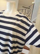新品 BLEUET ブルーエ★紺×白　ゆったり　半袖　Tシャツ　カットソー　L相当_画像3