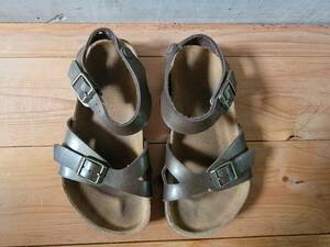 USED ビルケンシュトック BIRKENSTOCK 　ブロンズ　サンダル　20㎝