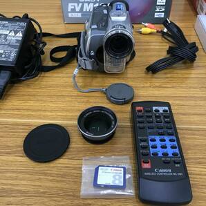 ★ CANON FV M 100 Digital Video Camera キャノン デジタル ビデオ カメラ + SONY ビデオ VHS 120 テープ Panasonic DVC 他付属品★ J151の画像2