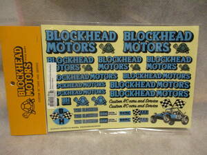 未使用未開封品 Blockhead Motors BH Decal Blue 210mm x 148mm Decal Sheet Blue