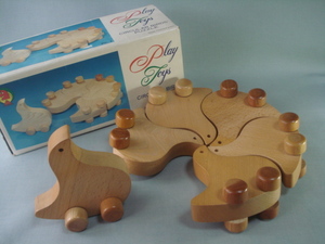  chick. woodworking toy Play Toys CIRCULAR BIRDS PUZZLE:BLOOKSHA block company made in Japan intellectual training toy building blocks 