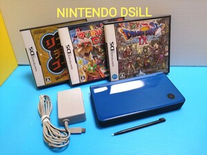 任天堂 NINTENDO DSiLL 本体 ブルー + 充電器 + ゲームソフト リズム天国ゴールド 他2本