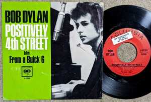Bob Dylan-Positively 4th Street★米Orig.7&#34;/プロモ・ステッカー