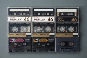 SONY/ソニー カセットテープ メタル 8本 + DUAD 1本 まとめて 使用済み [SONY][TYPE IV][TYPE III][METAL][Cassette]