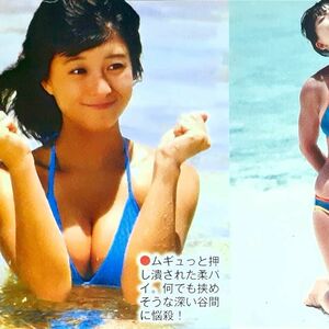 ◎青春アイドル☆河合奈保子☆中山美穂☆薬師丸ひろ子☆早見優　#カワイイ#水泳大会#騎馬戦#開脚股間#スジ#半ケツ【A4サイズ/切り抜き7p】