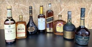 ★1円スタート★未開栓 洋酒まとめ ウィスキー スコッチ カナディアン ブランデー コニャック Canadian Club Johnnie Walker Crown Royal他