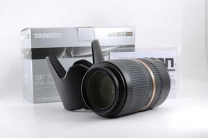 未使用保管品 動作品 タムロン TAMRON SP 70-300mm f4-5.6 Di VC USD ニコン用 Nikon AF 一眼カメラレンズ 箱 取説 フード付 管80K578