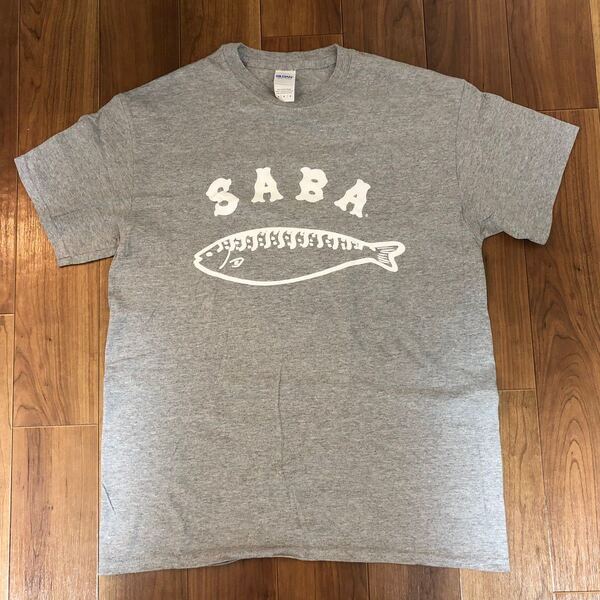 梅山鉄平食堂 SABA 鯖 Tシャツ Mサイズ グレー