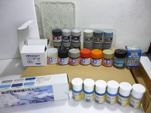 未使用品/いろいろ まとめて/プラモデル用 塗料 等/TAMIYA タミヤカラー FX-55/GSI クレオス/VIC 航空自衛隊機6色セット/等
