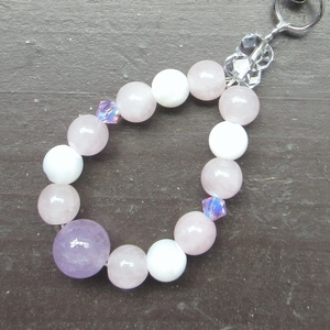  lavender amethyst x rose quartz x mother ob pearl strap natural stone Power Stone 