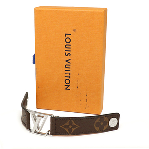  beautiful goods Louis Vuitton brass re Atka mackerel n high m monogram M6141 leather bracele unisex 