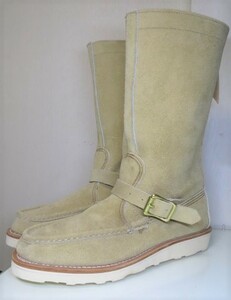 RUSSELL MOCCASIN Russel Moccasin ZEPHYR Zephyr long boots US 8 D 26cm suede hole Chrono -m special order Vibram crepe sole 