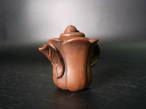 時代 朱泥 急須 在底款 煎茶道具 茶道具 唐物 骨董 中国美術