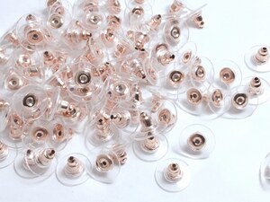 20個 ビーズクラブ キャッチ 下向き防止キャッチ 小 ピンクゴールド 10mm ピアス パーツ ハンドメイド