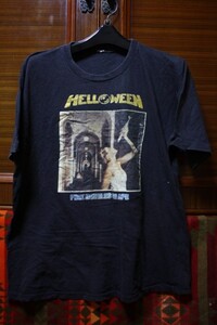 非売品 1991年 90s ビンテージ Helloween ハロウィン バンドTシャツ / Pink Bubbles Go Ape / ガンズ メタリカ Ozzy Osbourne 90年代
