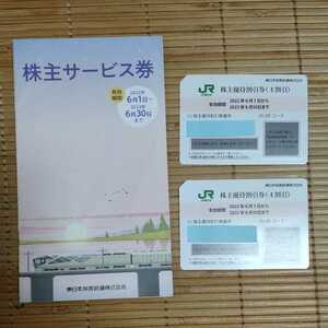 JR東日本株主優待割引券２枚、株主サービス券冊子(未使用)セット