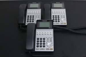 【Panasonic】業務用電話機３点セット（VB-F411KB-K）　ビジネスフォン　現状品　管ざ5753電