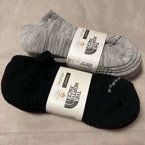 ☆新品☆ THE NORTH FACE ザ ノースフェイス ランニング ショートソックス 3P × 2セット グレーモク&ブラック アンクルソックス