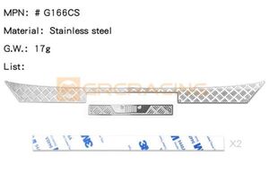 GRC製　 G166CS【シルバー】 SCX10 III JEEP　Axial - Item No.AXI03007　対応　 リアバンパー　プレート 縞鋼板柄