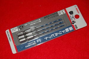 【鎌形チップで快速穴あけ！】BOSCH振動ドリルビット3.4mm/3本入/インパクト/振動ドリルでも使用可能の二刀流！