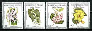 ∞オーストラリア領クリスマス島　1986年　各種の花　SC#183~86　未使用NH　4種完