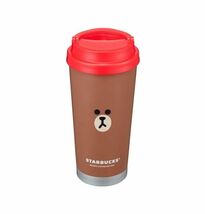 スタバ 韓国 ラインフレンズ★エルマ ブラウン タンブラー 473ml ステンレス LINE FRIENDS ライン TOGO★海外 スターバックス ホリデー_画像3