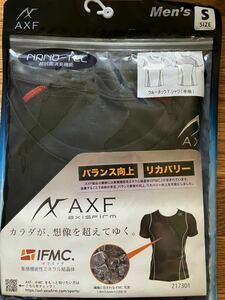 アクセフ　AXF アンダーシャツ クールネック　半袖　　ブラック×レッド　メンズSサイズ　イフミック