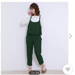 オールインワン サロペット ハイウエスト 9分丈 キャミワイドパンツ クロップド アンクル パンツ 40代 ワンピスター